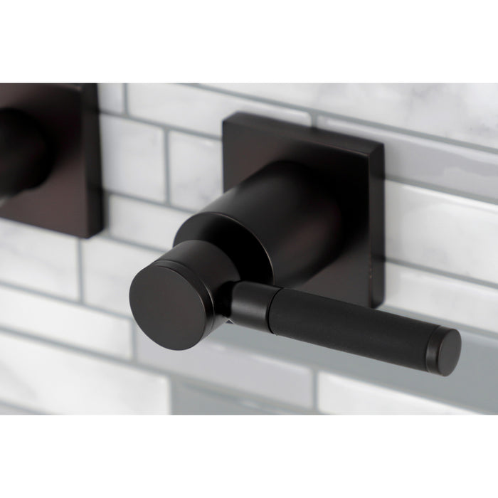 Kingston Brass KS6125DKL Ksiser Two-Handle Wall Mount Bathroom Faucet, Oil Rubbed Bronze