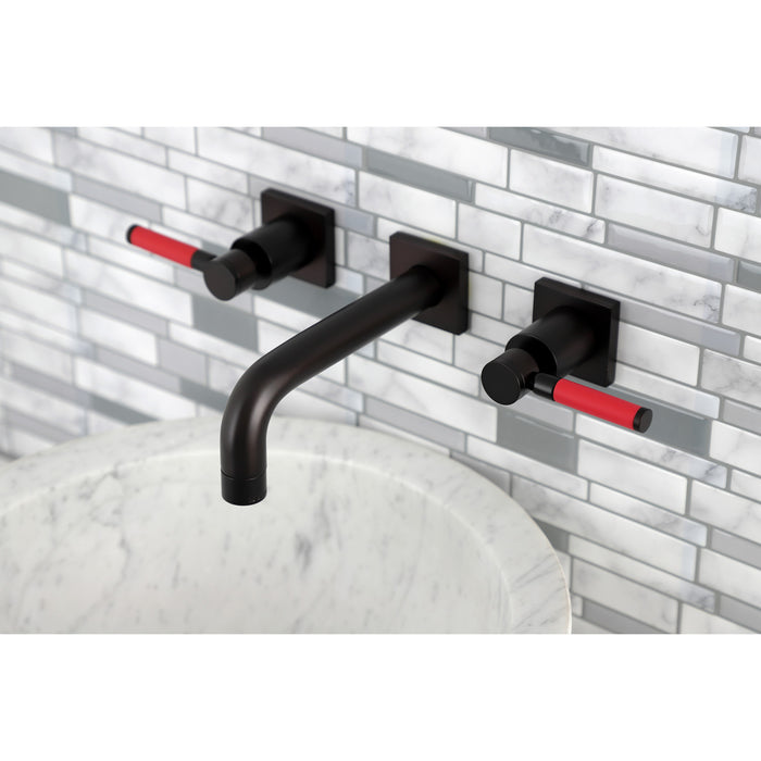 Kingston Brass KS6125DKL Ksiser Two-Handle Wall Mount Bathroom Faucet, Oil Rubbed Bronze