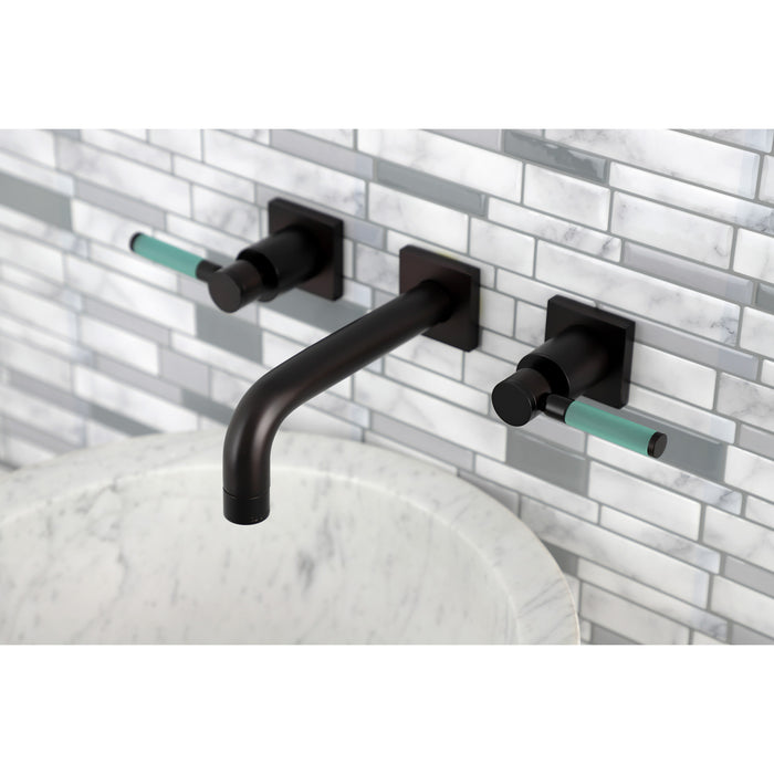 Kingston Brass KS6125DKL Ksiser Two-Handle Wall Mount Bathroom Faucet, Oil Rubbed Bronze