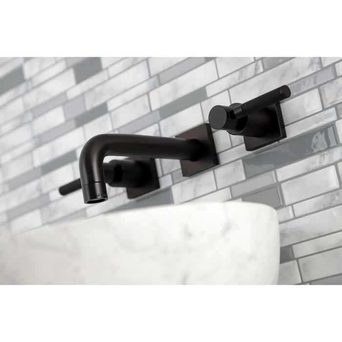 Kingston Brass KS6125DKL Ksiser Two-Handle Wall Mount Bathroom Faucet, Oil Rubbed Bronze