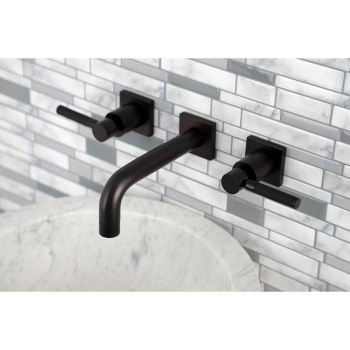 Kingston Brass KS6125DKL Ksiser Two-Handle Wall Mount Bathroom Faucet, Oil Rubbed Bronze