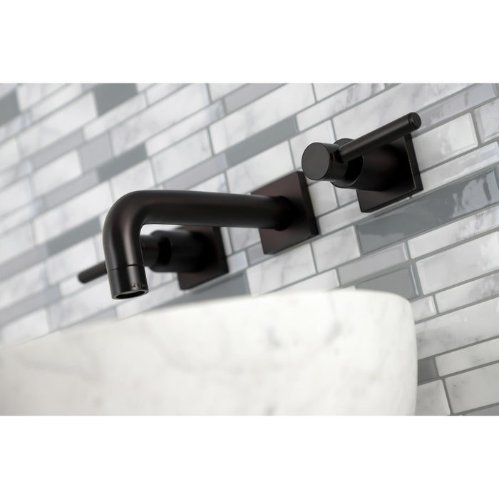 Kingston Brass KS6125DL Concord Two-Handle Wall Mount Bathroom Faucet, Oil Rubbed Bronze