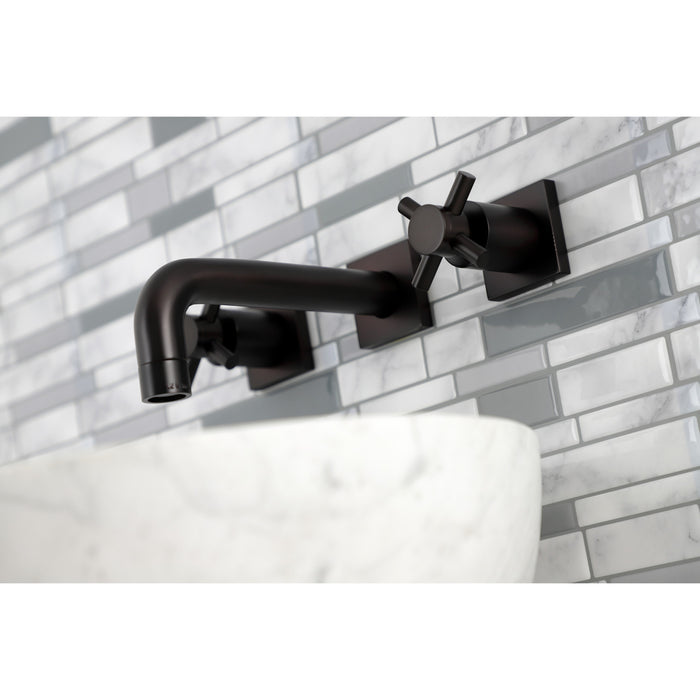 Kingston Brass KS6125DX Concord Two-Handle Wall Mount Bathroom Faucet, Oil Rubbed Bronze