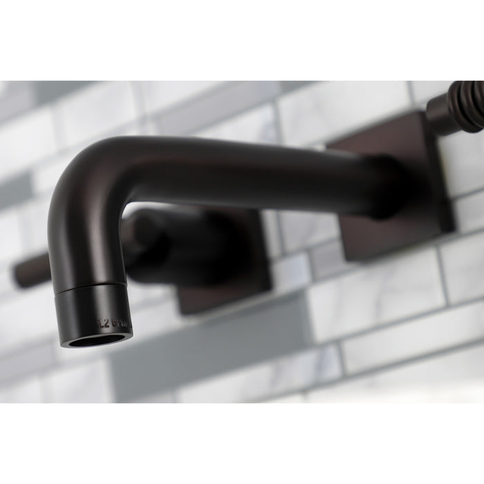 Kingston Brass KS6125ML Milano Two-Handle Wall Mount Bathroom Faucet, Oil Rubbed Bronze