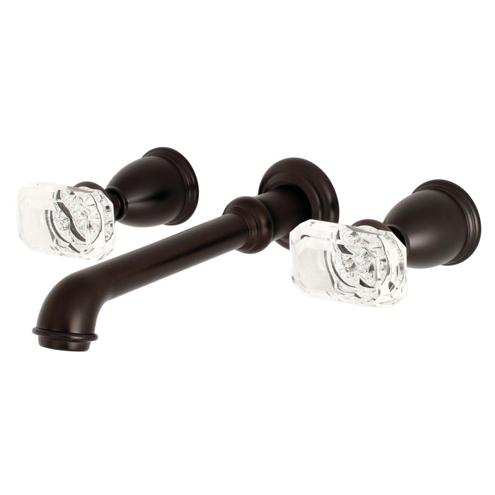 Kingston Brass KS7025KRL Krystal Onyx Two-Handle Wall Mount Roman Tub Faucet, Oil Rubbed Bronze