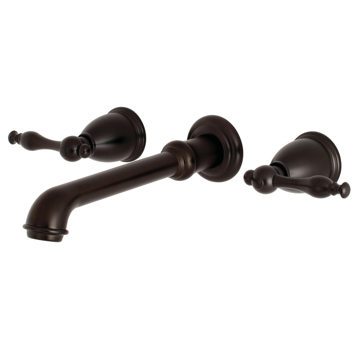 Kingston Brass KS7025NL Naples Two-Handle Wall Mount Roman Tub Faucet, Oil Rubbed Bronze