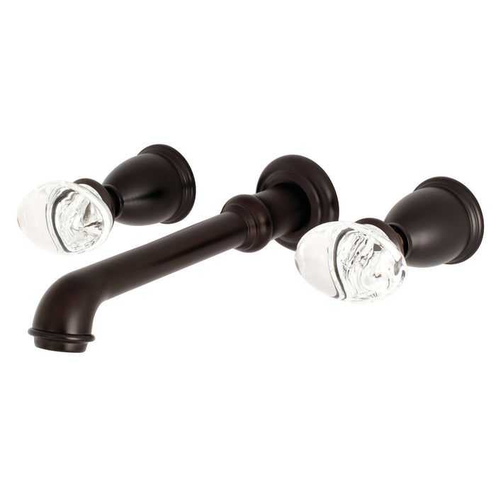 Kingston Brass KS7025WVL Krystal Onyx Two-Handle Wall Mount Roman Tub Faucet, Oil Rubbed Bronze