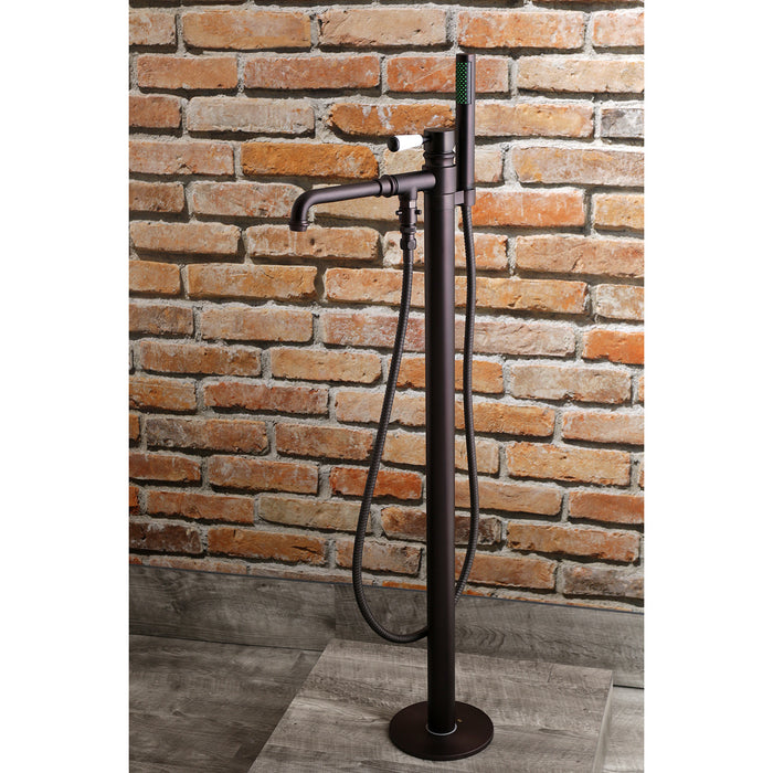 Kingston Brass KS7035DPL Paris Freestanding Tub Faucet with Hand Shower, Oil Rubbed Bronze