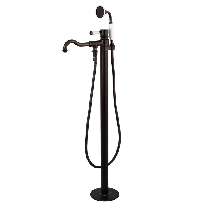 Kingston Brass KS7135DPL Paris Freestanding Tub Faucet with Hand Shower, Oil Rubbed Bronze