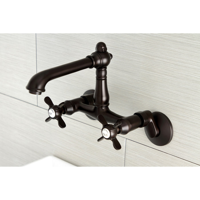 Kingston Brass KS7225BEX Essex Wall Mount Kitchen Faucet, Oil Rubbed Bronze