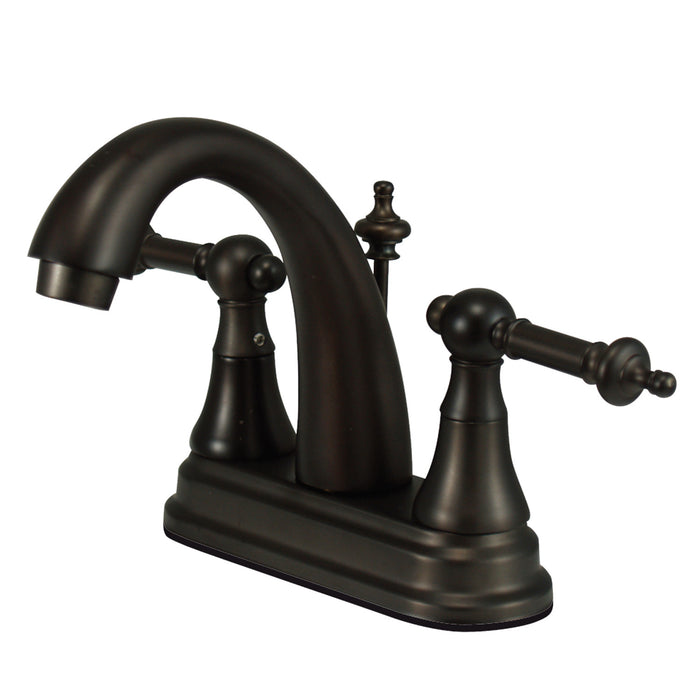 Kingston Brass KS7615TL Templeton 4 in. Centerset Bathroom Faucet, Oil Rubbed Bronze