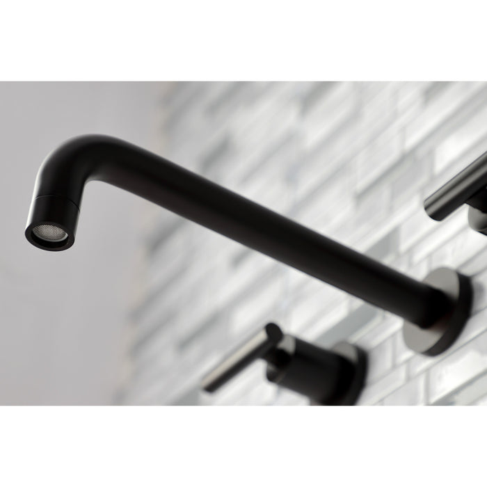 Kingston Brass KS8025CML Manhattan Two-Handle Wall Mount Roman Tub Faucet, Oil Rubbed Bronze