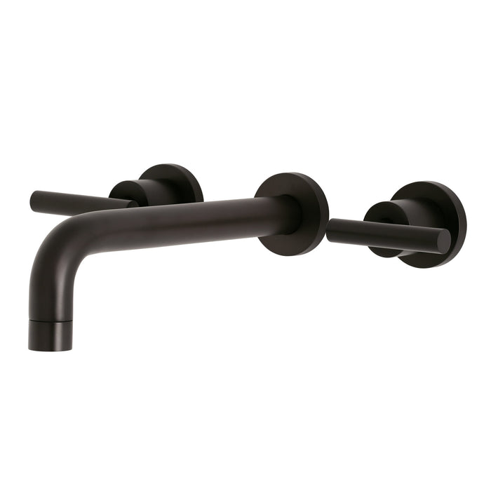 Kingston Brass KS8025CML Manhattan Two-Handle Wall Mount Roman Tub Faucet, Oil Rubbed Bronze