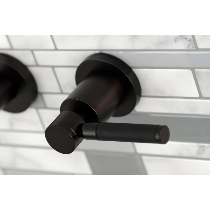 Kingston Brass KS8025DKL Kaiser Two-Handle Wall Mount Roman Tub Faucet, Oil Rubbed Bronze