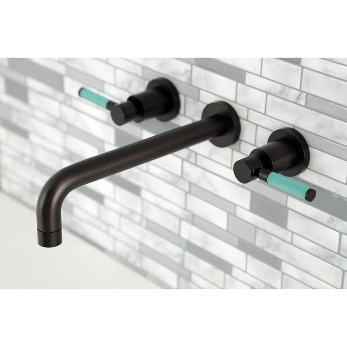 Kingston Brass KS8025DKL Kaiser Two-Handle Wall Mount Roman Tub Faucet, Oil Rubbed Bronze