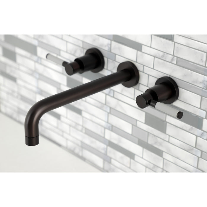 Kingston Brass KS8025DKL Kaiser Two-Handle Wall Mount Roman Tub Faucet, Oil Rubbed Bronze