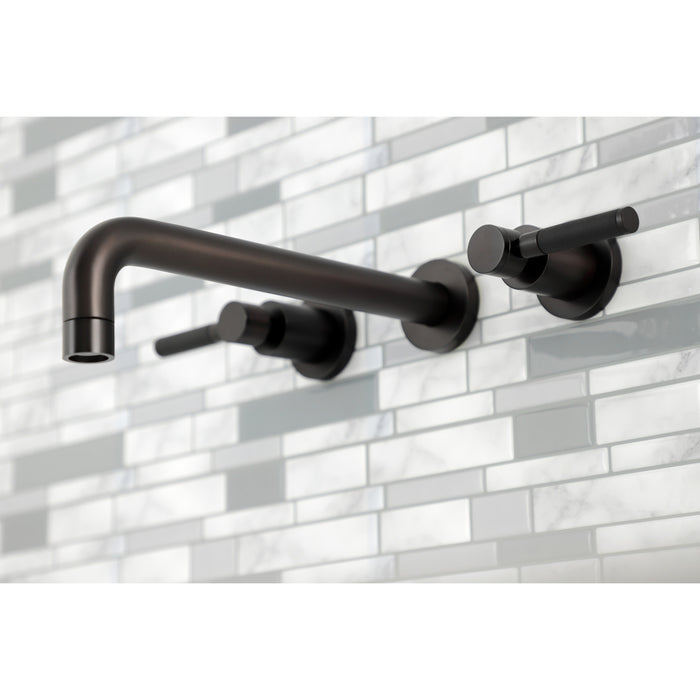 Kingston Brass KS8025DKL Kaiser Two-Handle Wall Mount Roman Tub Faucet, Oil Rubbed Bronze