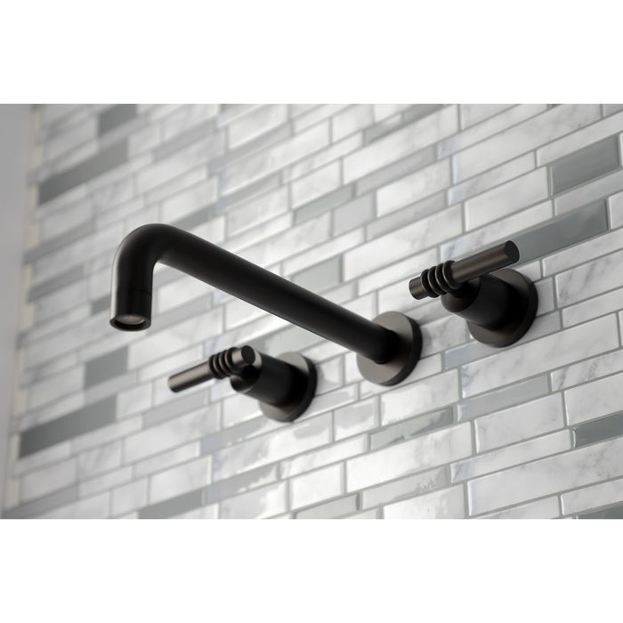 Kingston Brass KS8025ML Milano Two-Handle Wall Mount Roman Tub Faucet, Oil Rubbed Bronze