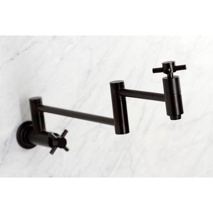 Kingston Brass KS8105DX Concord Wall Mount Pot Filler Kitchen Faucet, Oil Rubbed Bronze