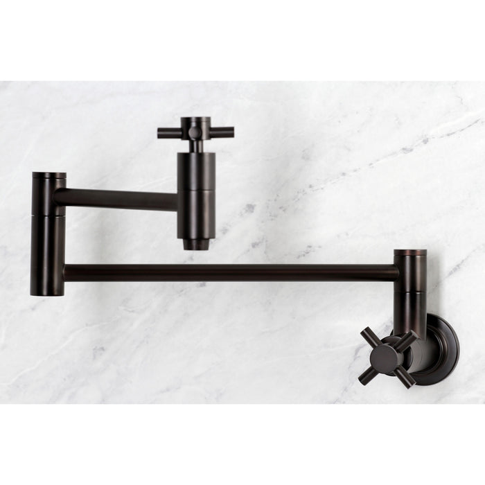 Kingston Brass KS8105DX Concord Wall Mount Pot Filler Kitchen Faucet, Oil Rubbed Bronze