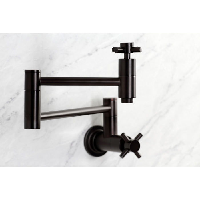 Kingston Brass KS8105DX Concord Wall Mount Pot Filler Kitchen Faucet, Oil Rubbed Bronze