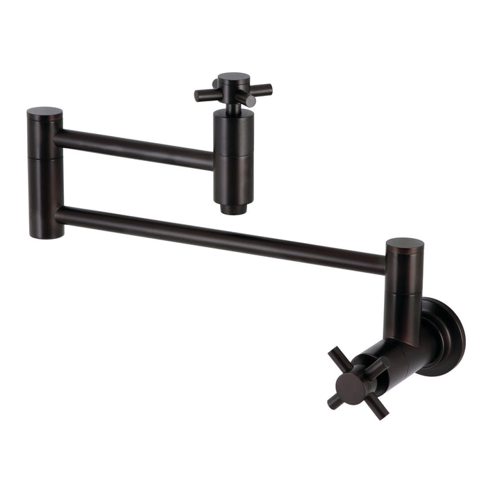 Kingston Brass KS8105DX Concord Wall Mount Pot Filler Kitchen Faucet, Oil Rubbed Bronze