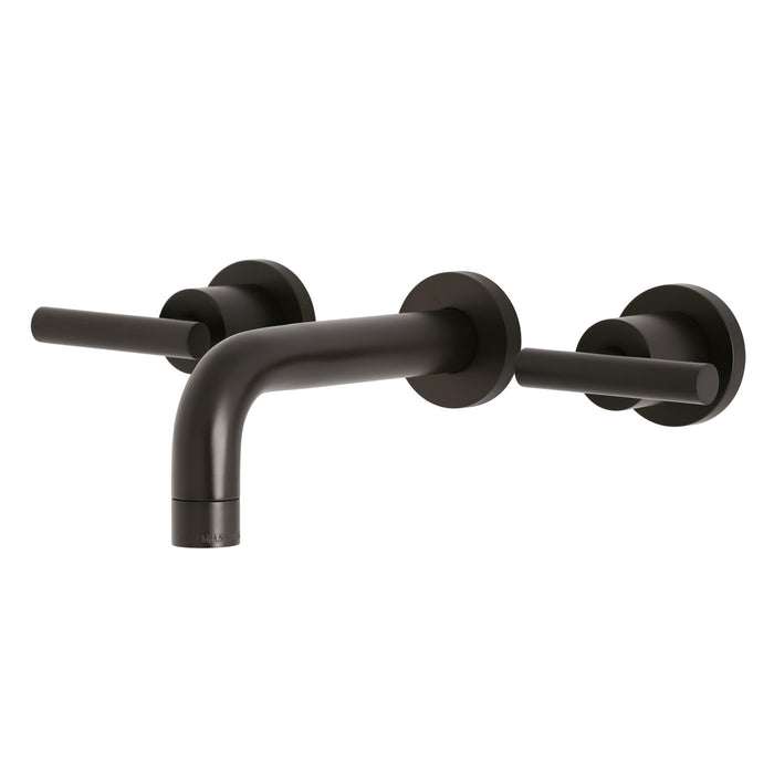 Kingston Brass KS8125CML Manhattan 2-Handle 8 in. Wall Mount Bathroom Faucet, Oil Rubbed Bronze