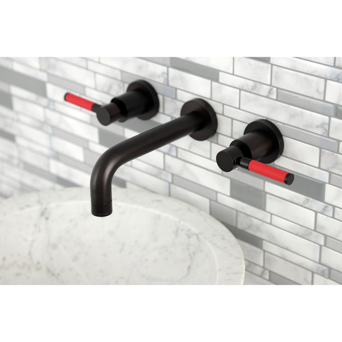 Kingston Brass KS8125DKL Kaiser 2-Handle Wall Mount Bathroom Faucet, Oil Rubbed Bronze