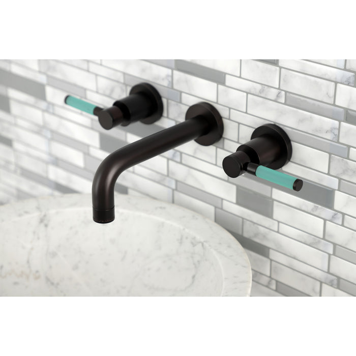 Kingston Brass KS8125DKL Kaiser 2-Handle Wall Mount Bathroom Faucet, Oil Rubbed Bronze