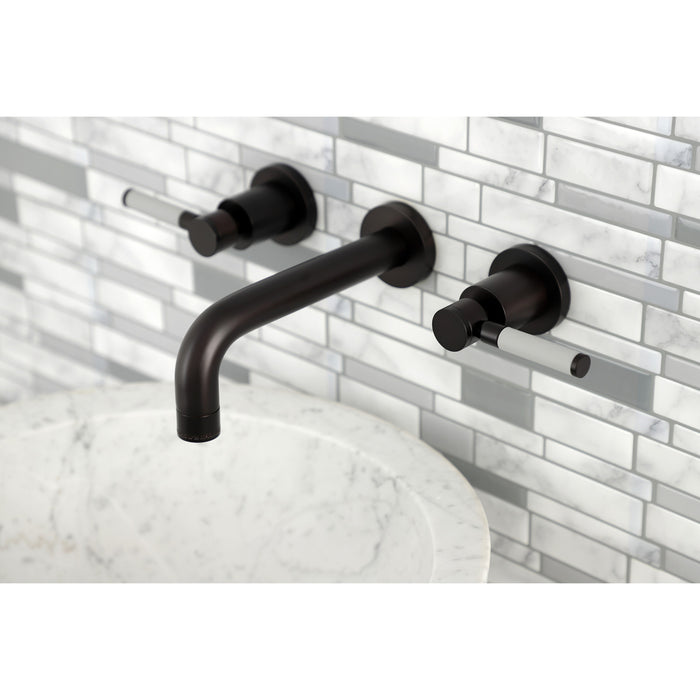 Kingston Brass KS8125DKL Kaiser 2-Handle Wall Mount Bathroom Faucet, Oil Rubbed Bronze