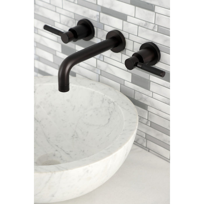 Kingston Brass KS8125DKL Kaiser 2-Handle Wall Mount Bathroom Faucet, Oil Rubbed Bronze