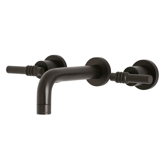 Kingston Brass KS8125ML Milano 2-Handle 8 in. Wall Mount Bathroom Faucet, Oil Rubbed Bronze