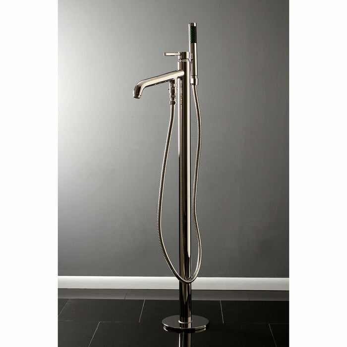 Kingston Brass KS8136DL Concord Freestanding Tub Faucet with Hand Shower, Polished Nickel