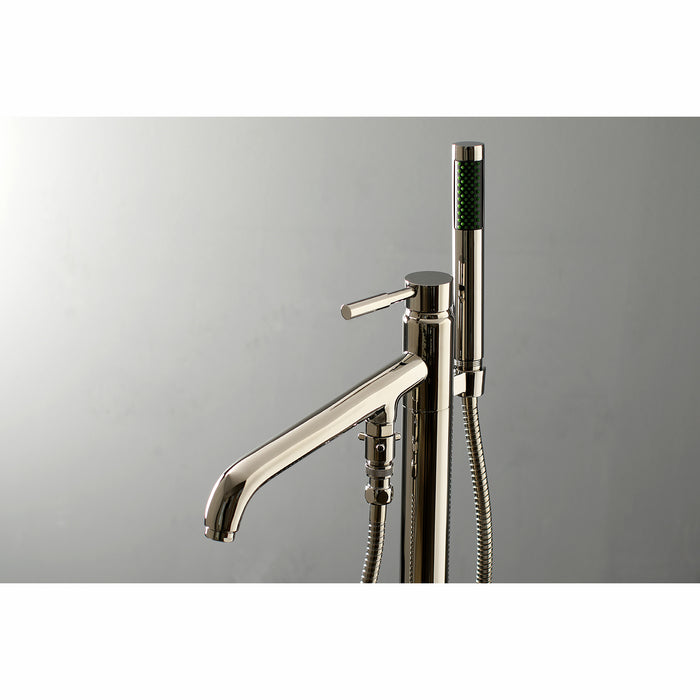 Kingston Brass KS8136DL Concord Freestanding Tub Faucet with Hand Shower, Polished Nickel