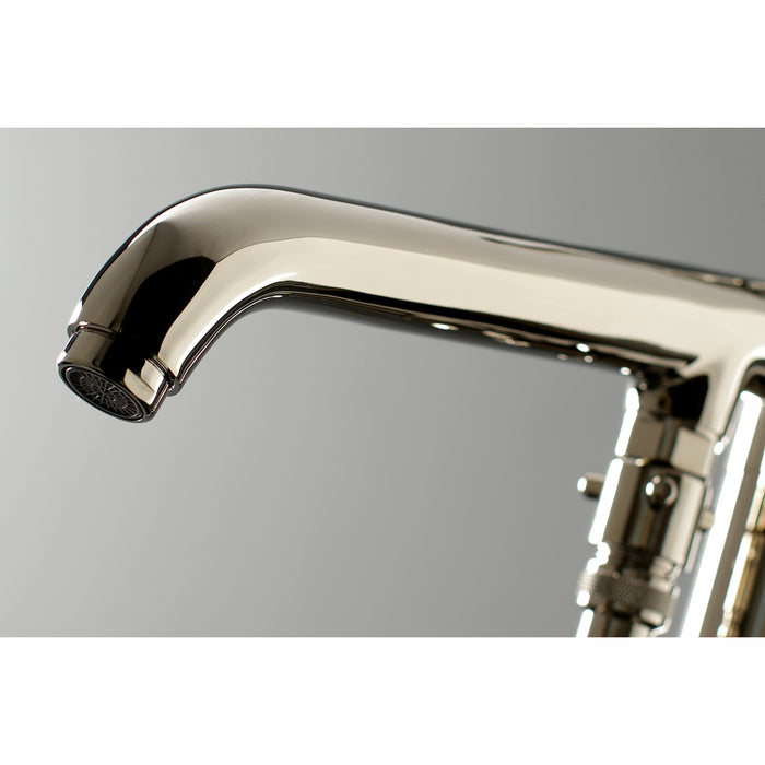 Kingston Brass KS8136DL Concord Freestanding Tub Faucet with Hand Shower, Polished Nickel