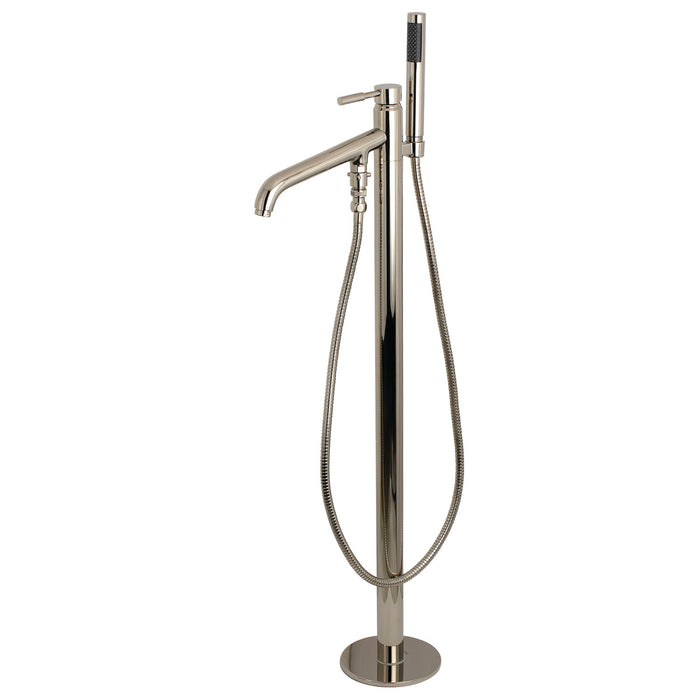 Kingston Brass KS8136DL Concord Freestanding Tub Faucet with Hand Shower, Polished Nickel