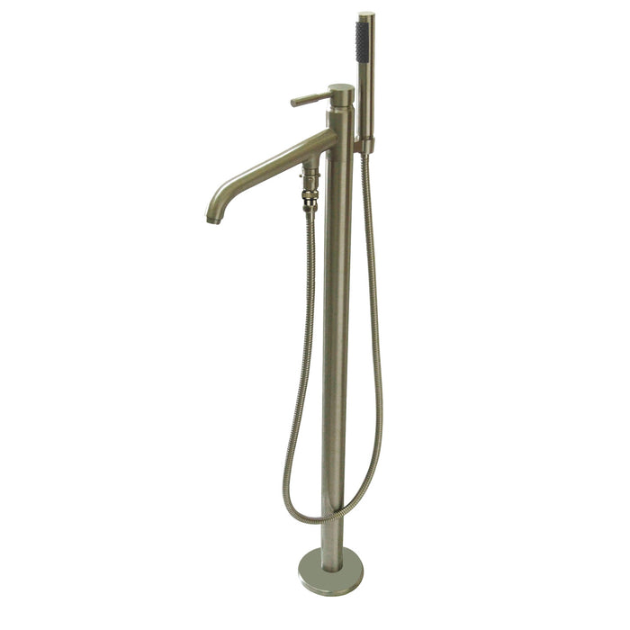 Kingston Brass KS8138DL Concord Freestanding Tub Faucet with Hand Shower, Brushed Nickel