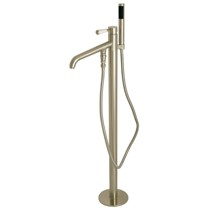 Kingston Brass KS8138DPL Paris Freestanding Tub Faucet with Hand Shower, Brushed Nickel