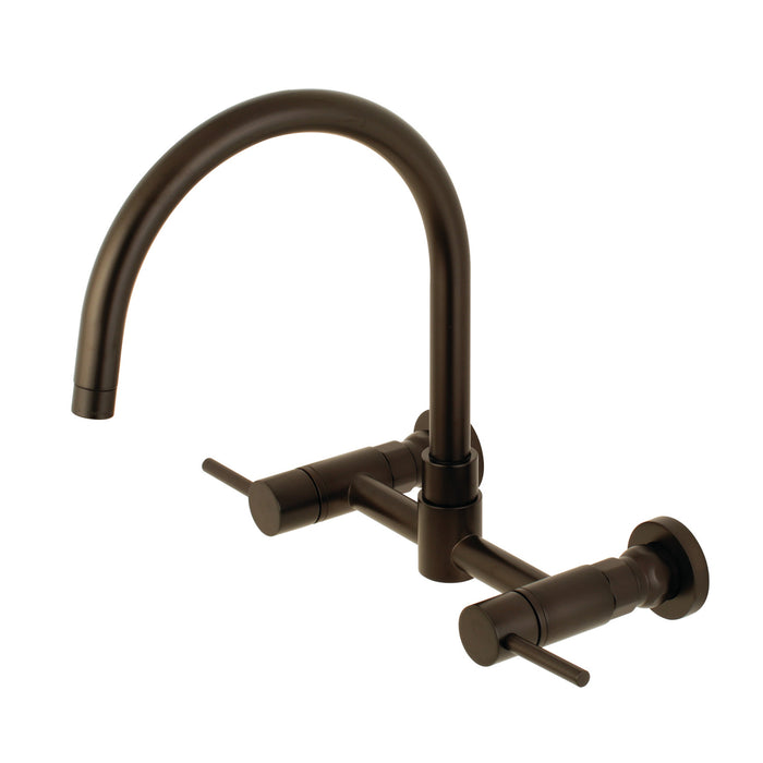 Kingston Brass Concord 8-Inch Centerset Wall Mount Kitchen Faucet, Oil Rubbed Bronze