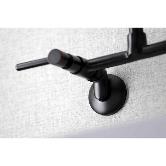 Kingston Brass KS823ORB Concord Two-Handle Wall-Mount Kitchen Faucet, Oil Rubbed Bronze