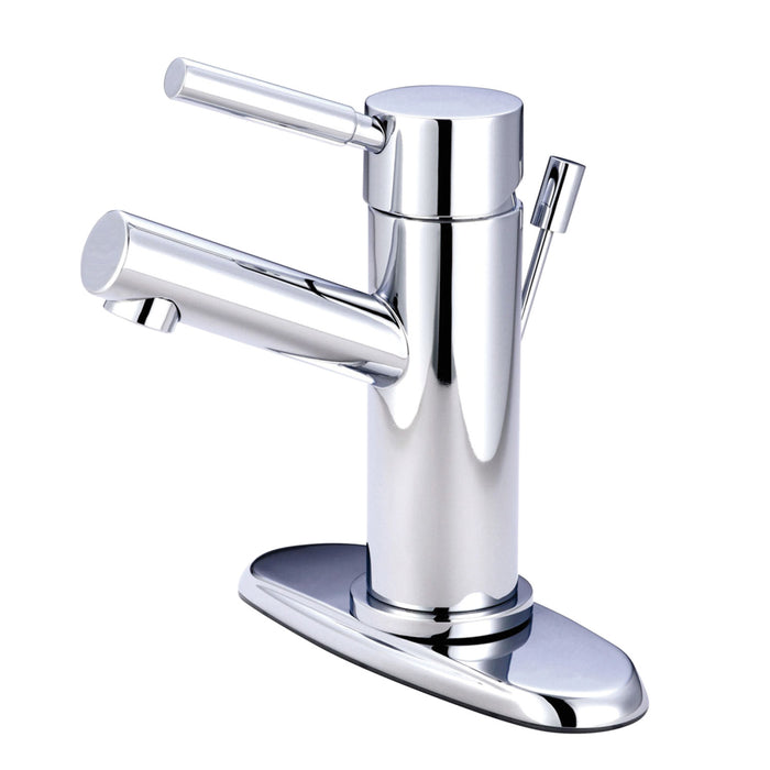 Kingston Brass KS8421DL Concord Single-Handle Bathroom Faucet with Brass Pop-Up and Cover Plate, Polished Chrome