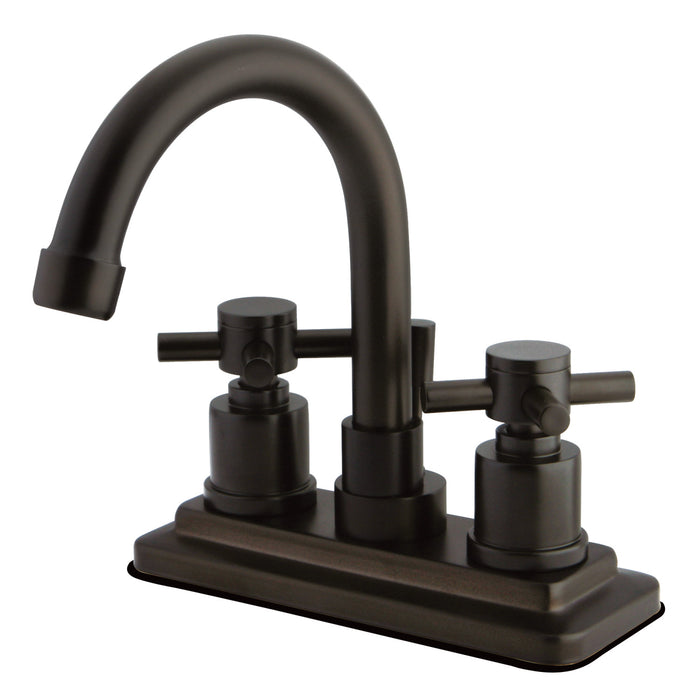 Kingston Brass KS8665DX Concord 4 in. Centerset Bathroom Faucet with Brass Pop-Up, Oil Rubbed Bronze