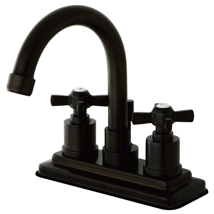 Kingston Brass KS8665ZX Millennium 4 in. Centerset Bathroom Faucet with Brass Pop-Up, Oil Rubbed Bronze