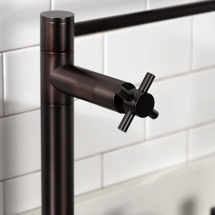 Kingston Brass KS8705DX Concord Deck Mount Pot Filler, Oil Rubbed Bronze