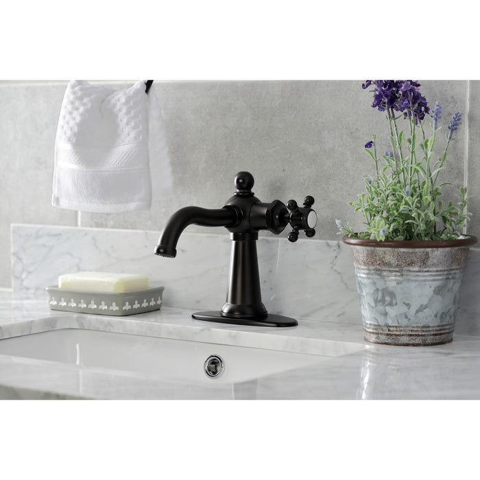 Kingston Brass KSD154BXORB Nautical Single-Handle Bathroom Faucet with Push Pop-Up, Oil Rubbed Bronze