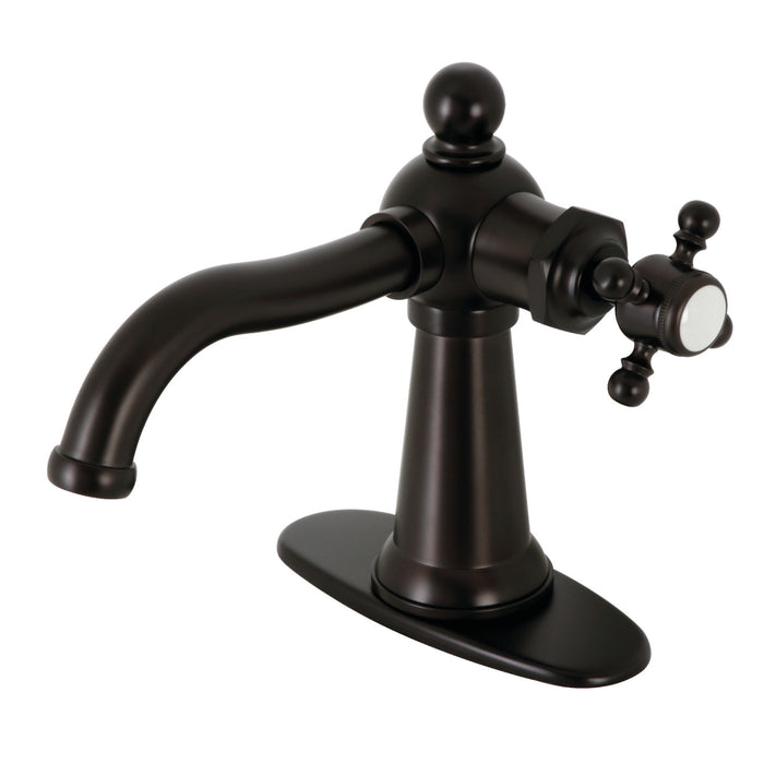 Kingston Brass KSD154BXORB Nautical Single-Handle Bathroom Faucet with Push Pop-Up, Oil Rubbed Bronze