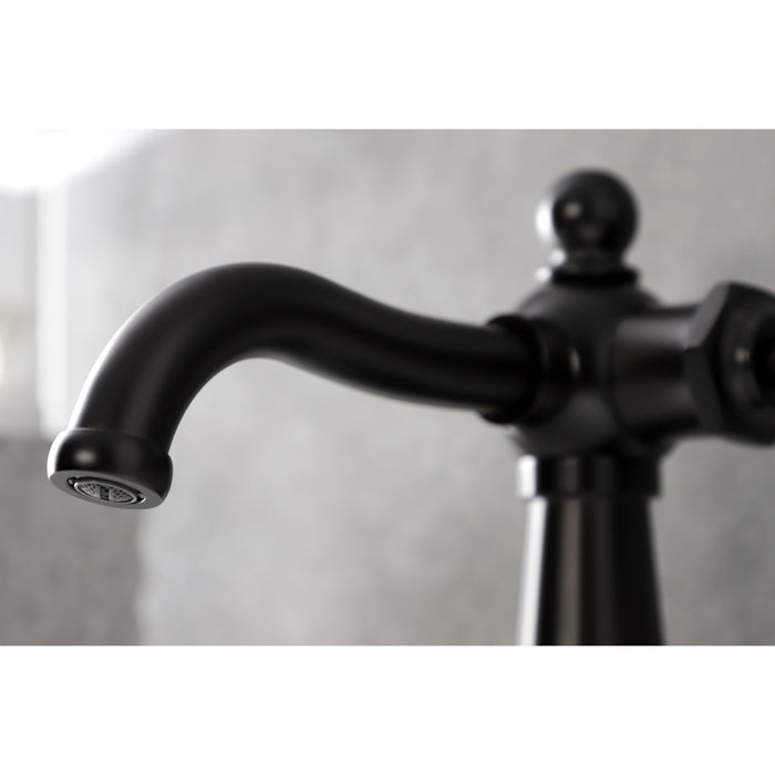 Kingston Brass KSD154KLORB Nautical Single-Handle Bathroom Faucet with Push Pop-Up, Oil Rubbed Bronze