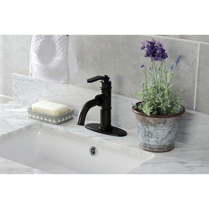 Kingston Brass KSD2825KL Whitaker Single-Handle Bathroom Faucet with Push Pop-Up, Oil Rubbed Bronze