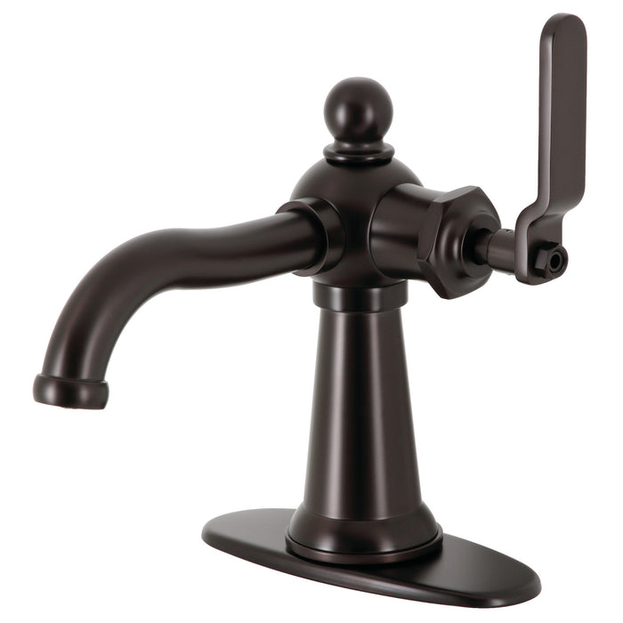 Kingston Brass KSD3545KL Knight Single-Handle Bathroom Faucet with Push Pop-Up, Oil Rubbed Bronze