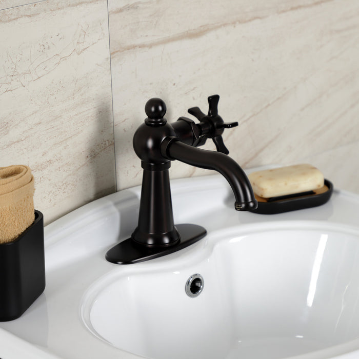 Kingston Brass KSD3545NX Hamilton Single-Handle Bathroom Faucet with Push Pop-Up, Oil Rubbed Bronze